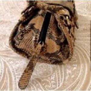 Clever Carriage Company Purse Leopard Print Hair calf Satchel Mini